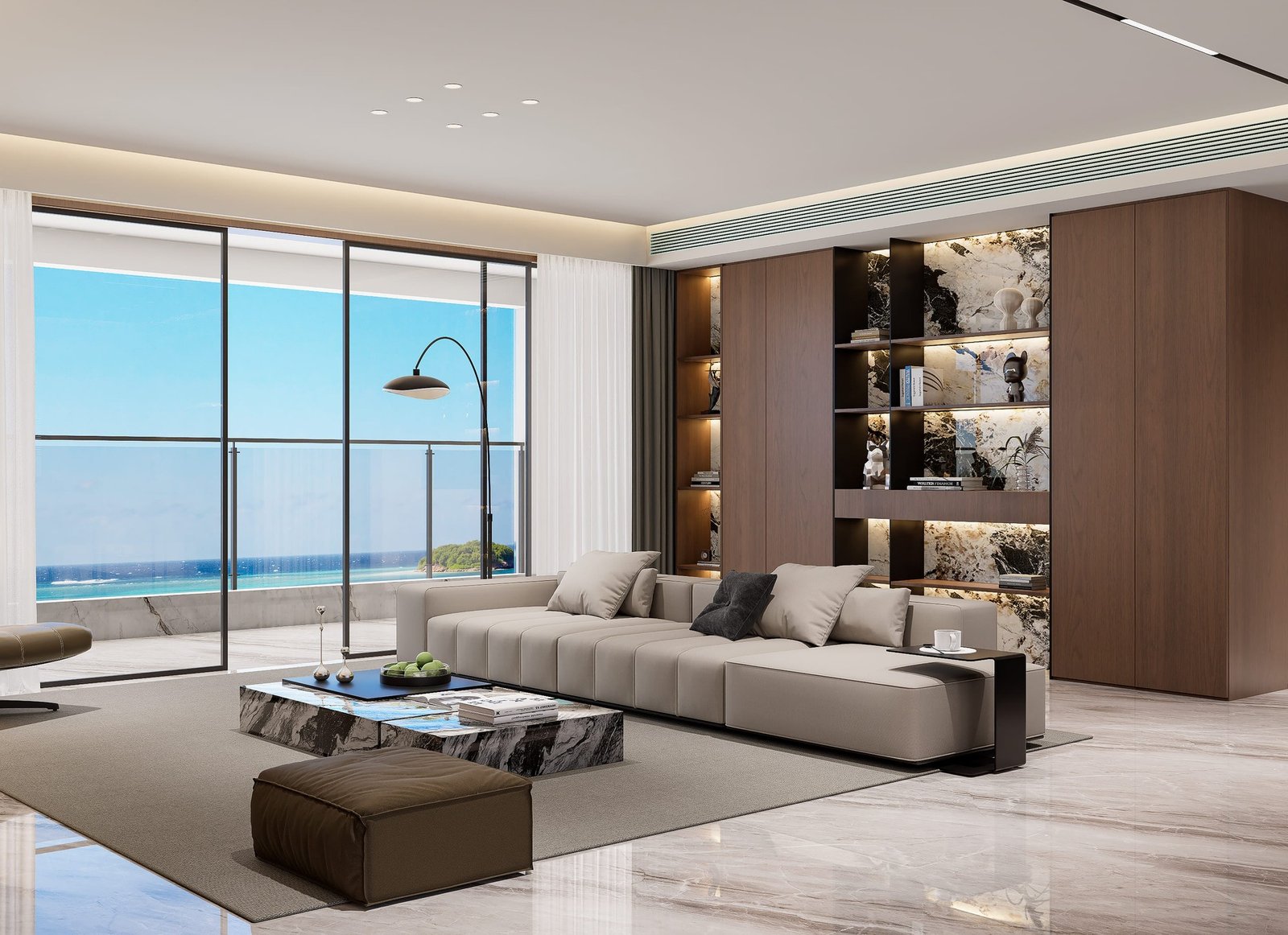 Bedroom with Landmark View